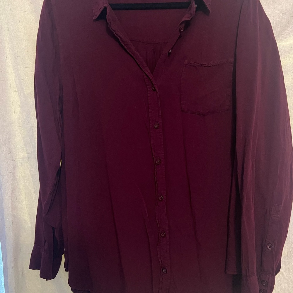 Torrid Burgundy Button Down Shirt